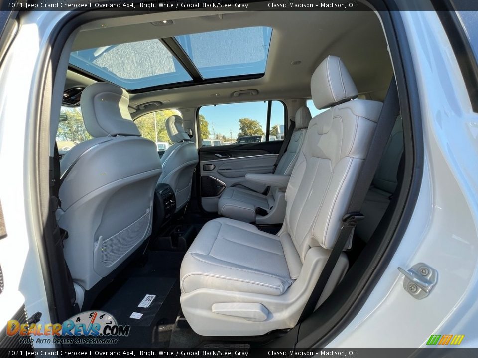 2021 Jeep Grand Cherokee L Overland 4x4 Bright White / Global Black/Steel Gray Photo #3