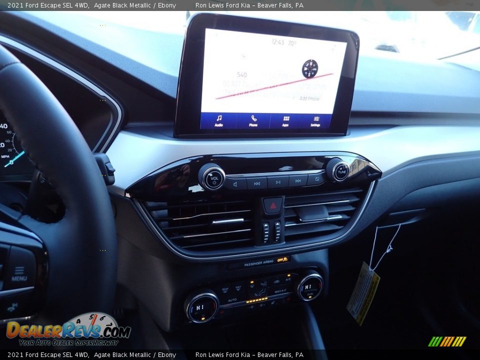 2021 Ford Escape SEL 4WD Agate Black Metallic / Ebony Photo #17