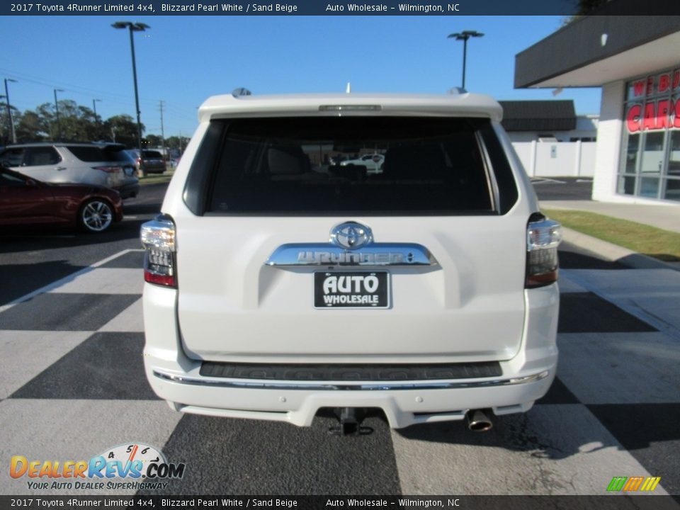 2017 Toyota 4Runner Limited 4x4 Blizzard Pearl White / Sand Beige Photo #4