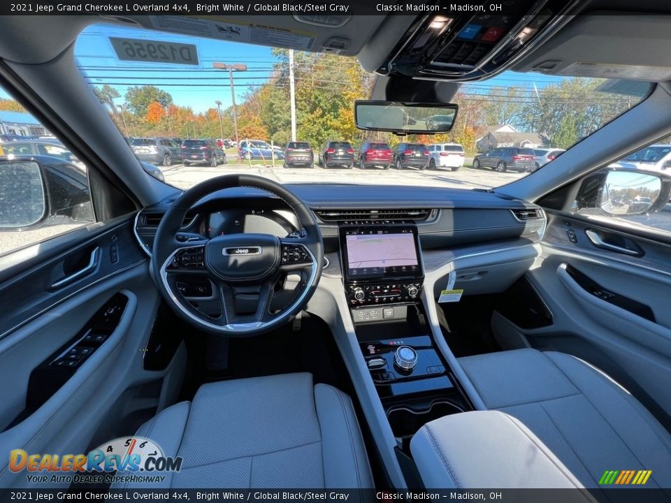 2021 Jeep Grand Cherokee L Overland 4x4 Bright White / Global Black/Steel Gray Photo #5