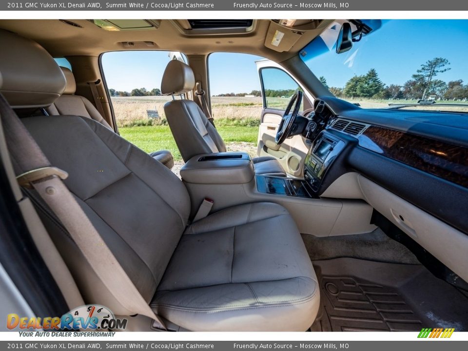 2011 GMC Yukon XL Denali AWD Summit White / Cocoa/Light Cashmere Photo #30