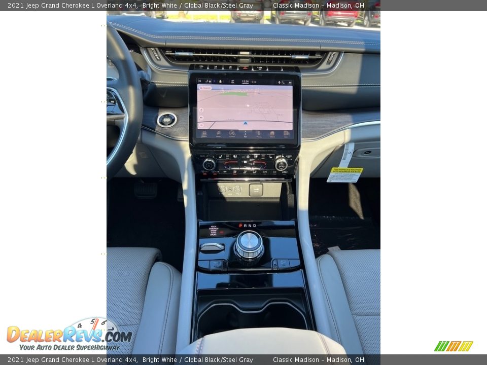2021 Jeep Grand Cherokee L Overland 4x4 Bright White / Global Black/Steel Gray Photo #7