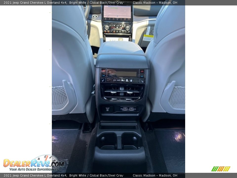 2021 Jeep Grand Cherokee L Overland 4x4 Bright White / Global Black/Steel Gray Photo #8