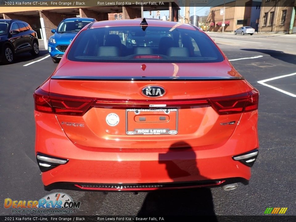 2021 Kia Forte GT-Line Fire Orange / Black Photo #3