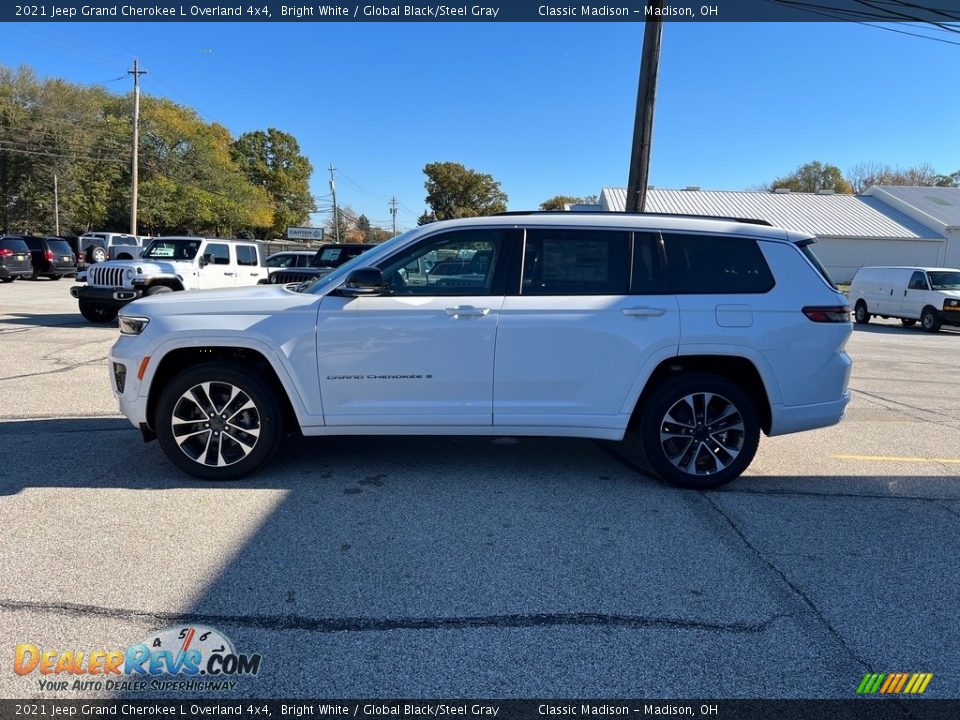 2021 Jeep Grand Cherokee L Overland 4x4 Bright White / Global Black/Steel Gray Photo #10