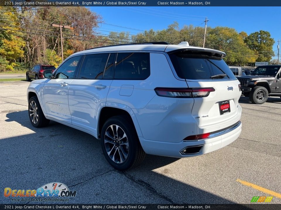 2021 Jeep Grand Cherokee L Overland 4x4 Bright White / Global Black/Steel Gray Photo #11