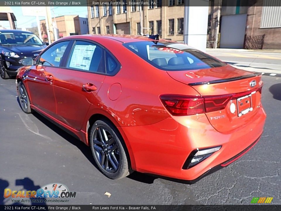 2021 Kia Forte GT-Line Fire Orange / Black Photo #5