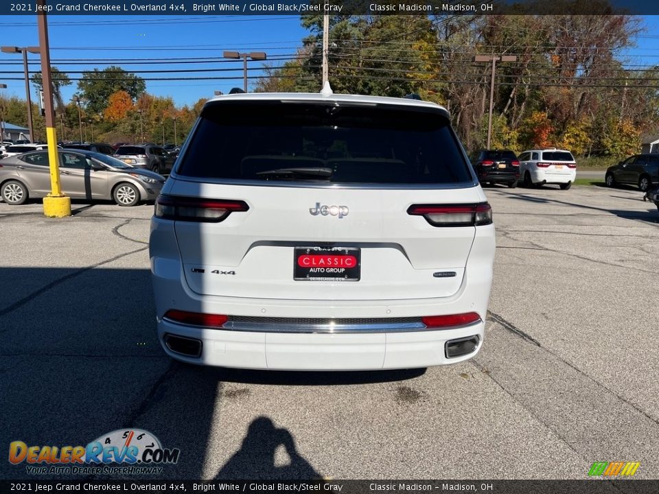 2021 Jeep Grand Cherokee L Overland 4x4 Bright White / Global Black/Steel Gray Photo #12