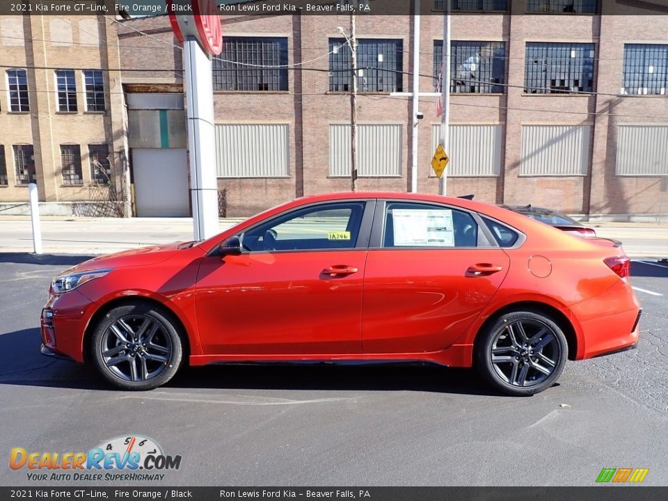 Fire Orange 2021 Kia Forte GT-Line Photo #6