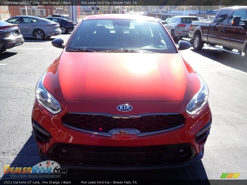 2021 Kia Forte GT-Line Fire Orange / Black Photo #8