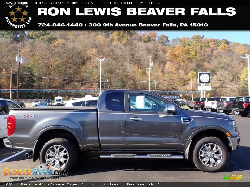 2020 Ford Ranger Lariat SuperCab 4x4 Magnetic / Ebony Photo #1