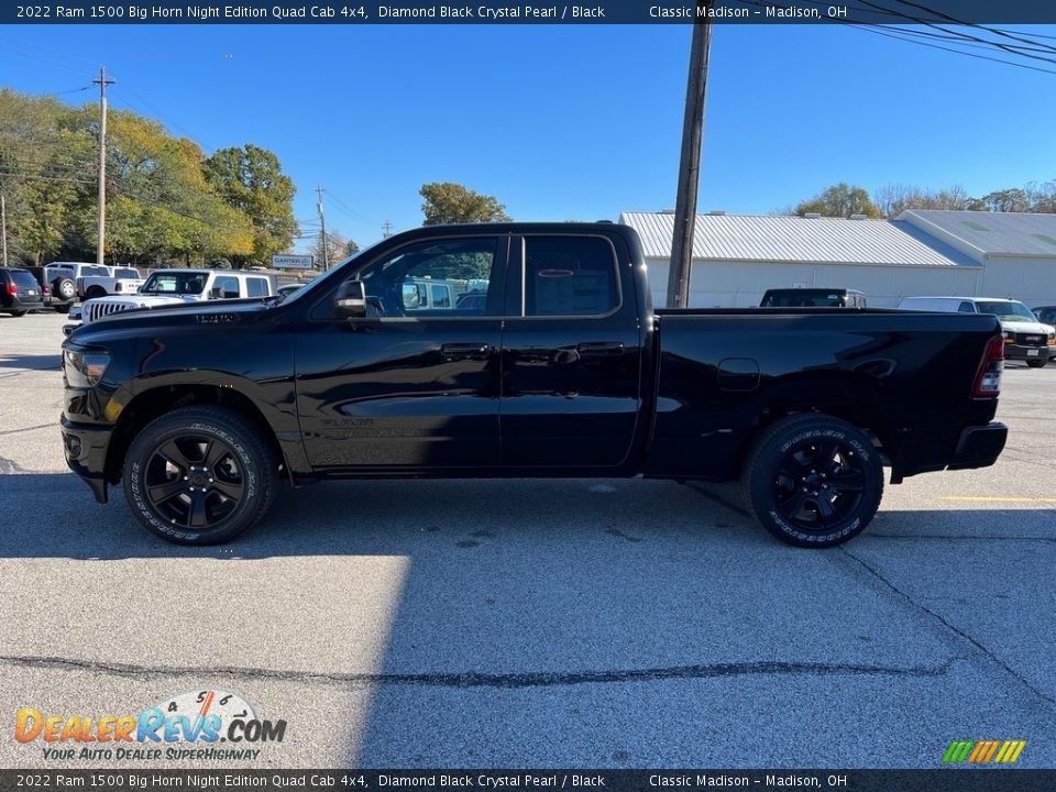 2022 Ram 1500 Big Horn Night Edition Quad Cab 4x4 Diamond Black Crystal Pearl / Black Photo #8