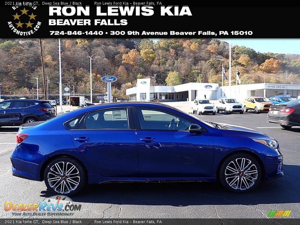2021 Kia Forte GT Deep Sea Blue / Black Photo #1