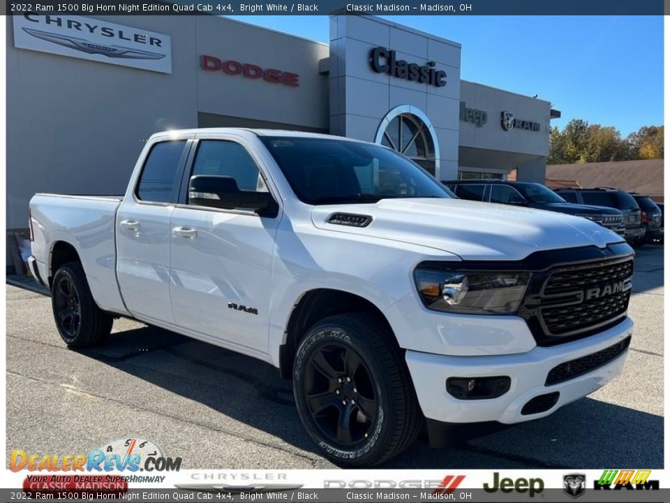 2022 Ram 1500 Big Horn Night Edition Quad Cab 4x4 Bright White / Black Photo #1