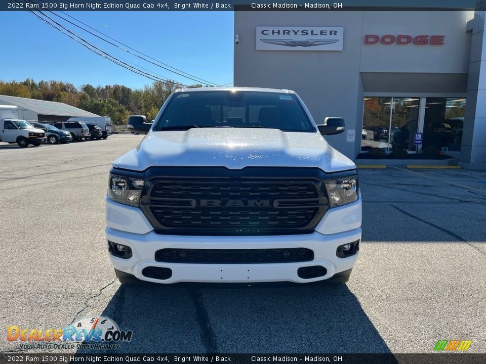 2022 Ram 1500 Big Horn Night Edition Quad Cab 4x4 Bright White / Black Photo #7