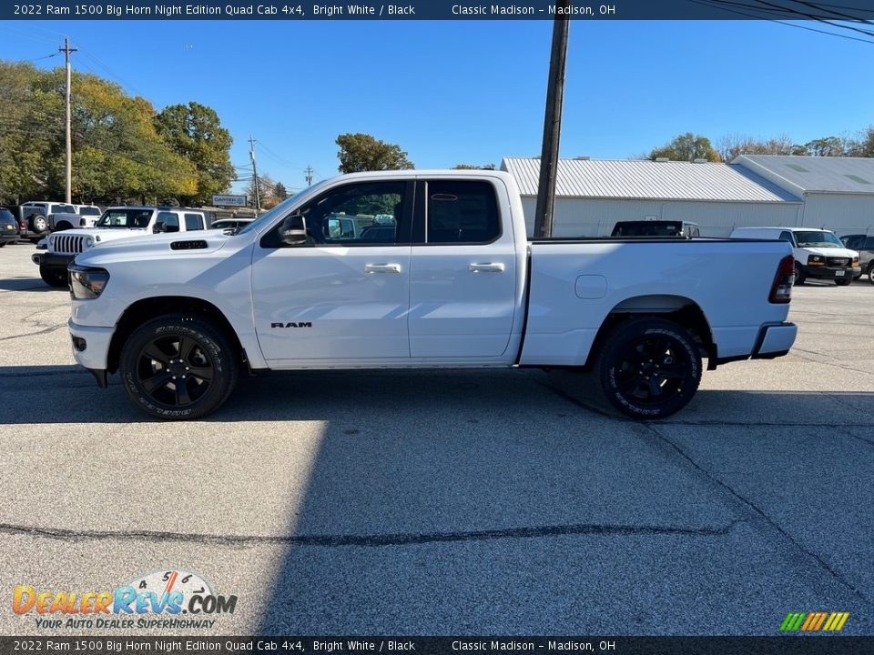 2022 Ram 1500 Big Horn Night Edition Quad Cab 4x4 Bright White / Black Photo #8