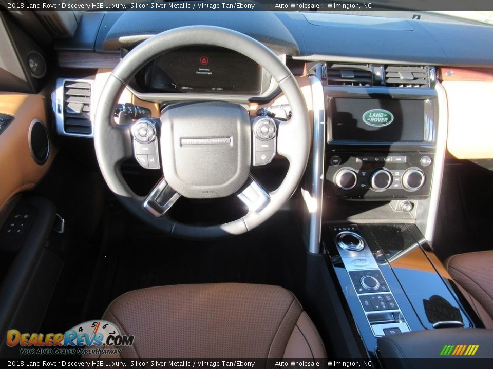 2018 Land Rover Discovery HSE Luxury Silicon Silver Metallic / Vintage Tan/Ebony Photo #15