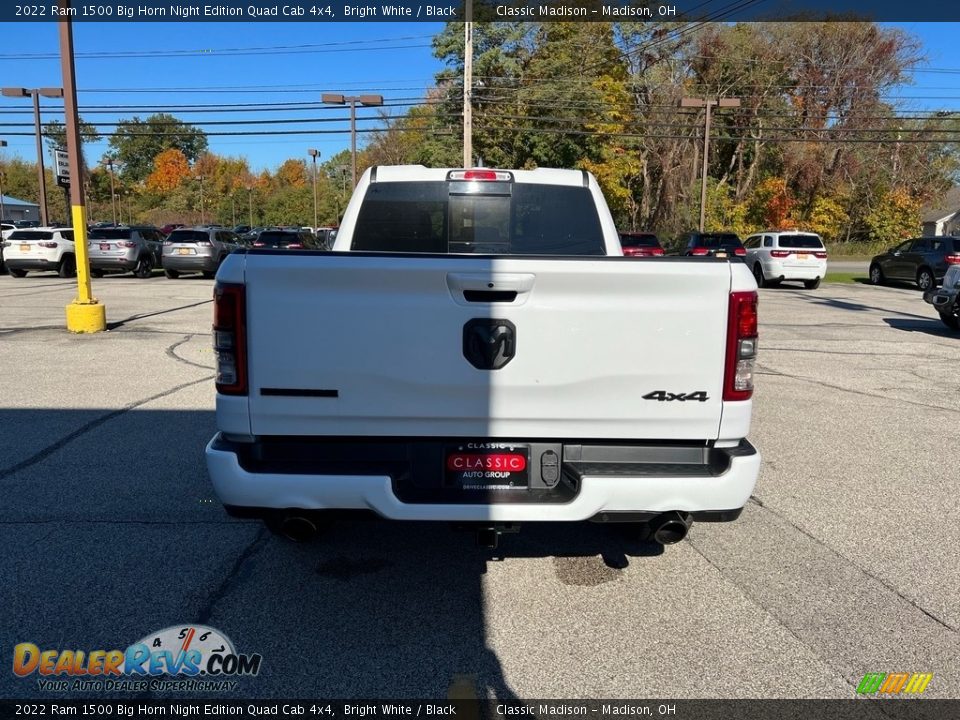 2022 Ram 1500 Big Horn Night Edition Quad Cab 4x4 Bright White / Black Photo #10