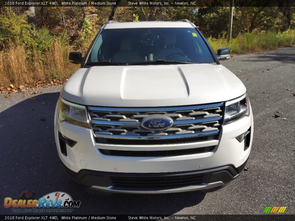 2018 Ford Explorer XLT 4WD White Platinum / Medium Stone Photo #4