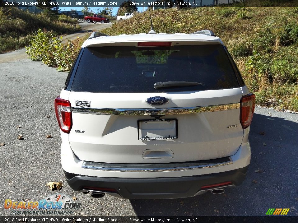 2018 Ford Explorer XLT 4WD White Platinum / Medium Stone Photo #8