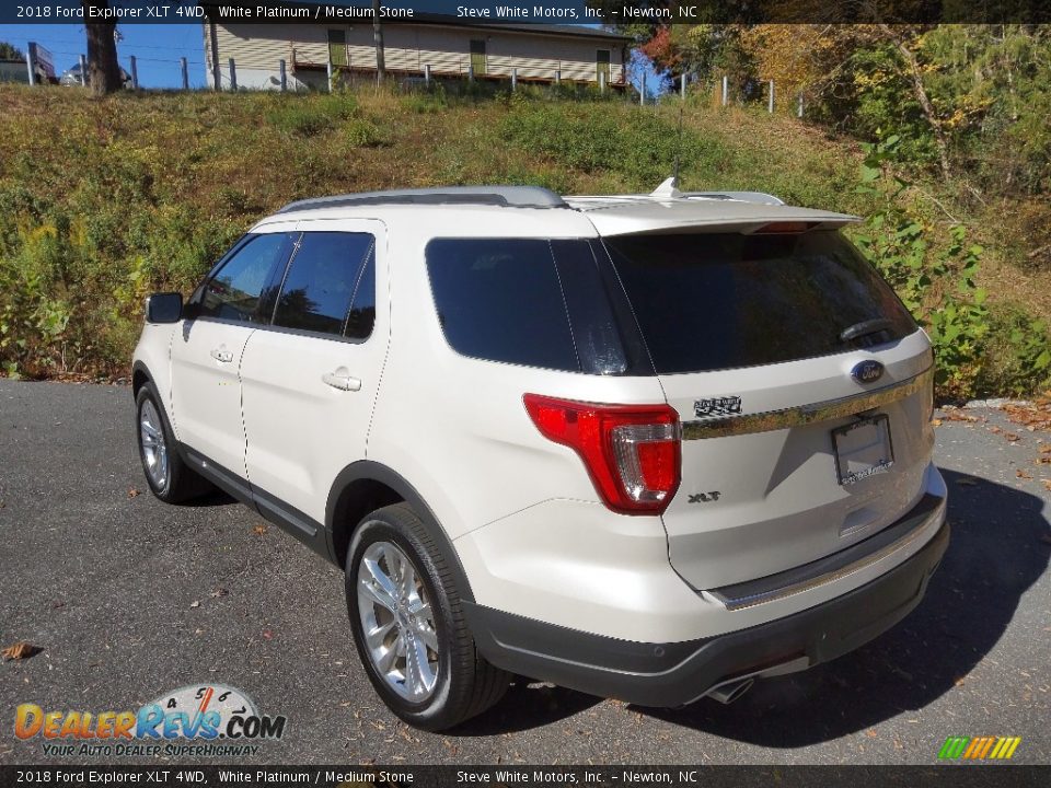 2018 Ford Explorer XLT 4WD White Platinum / Medium Stone Photo #9