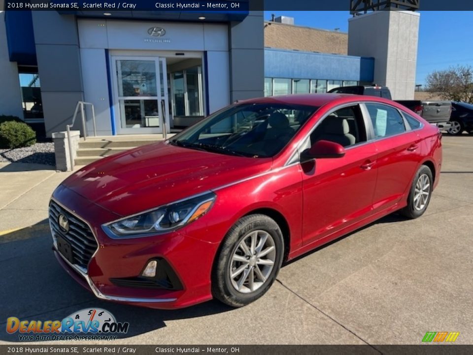 2018 Hyundai Sonata SE Scarlet Red / Gray Photo #1