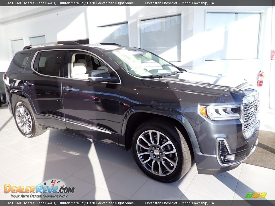 2021 GMC Acadia Denali AWD Hunter Metallic / Dark Galvanized/Light Shale Photo #7