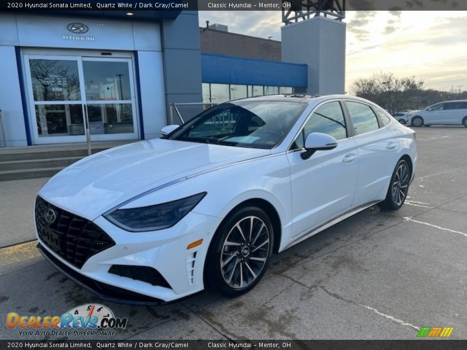 2020 Hyundai Sonata Limited Quartz White / Dark Gray/Camel Photo #1