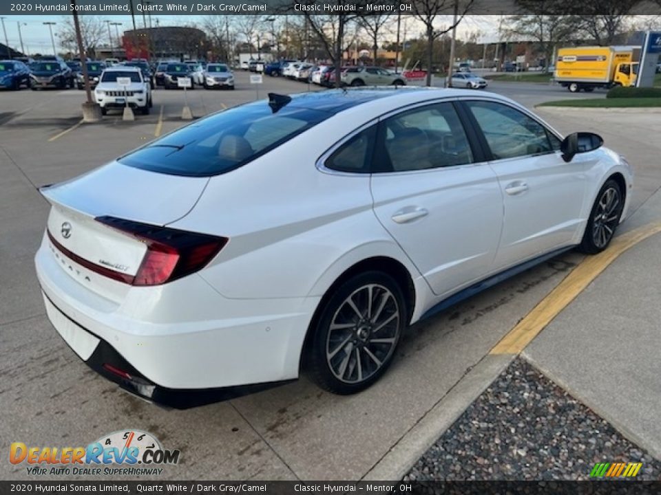 2020 Hyundai Sonata Limited Quartz White / Dark Gray/Camel Photo #2