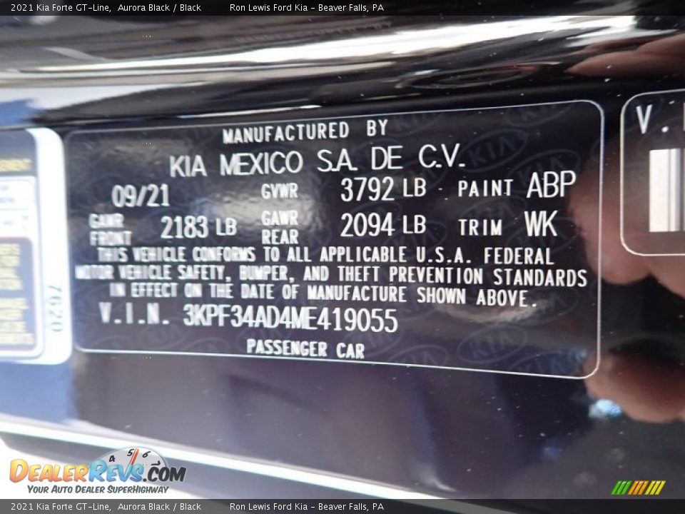 2021 Kia Forte GT-Line Aurora Black / Black Photo #18