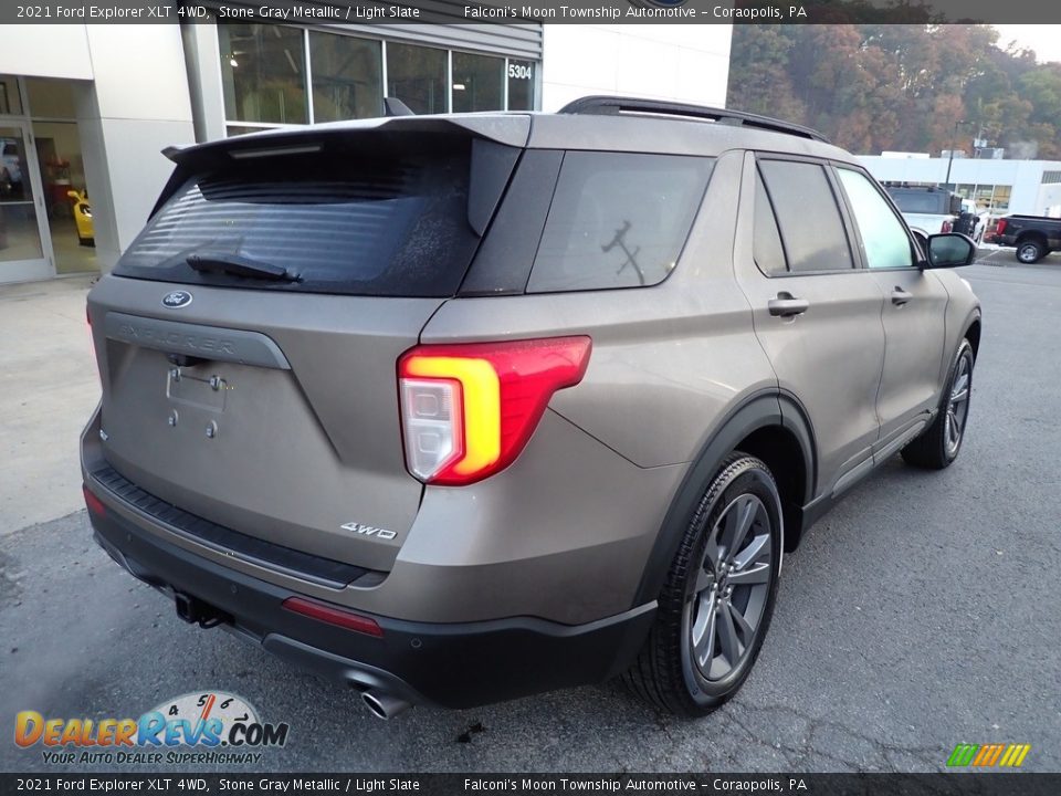 2021 Ford Explorer XLT 4WD Stone Gray Metallic / Light Slate Photo #2