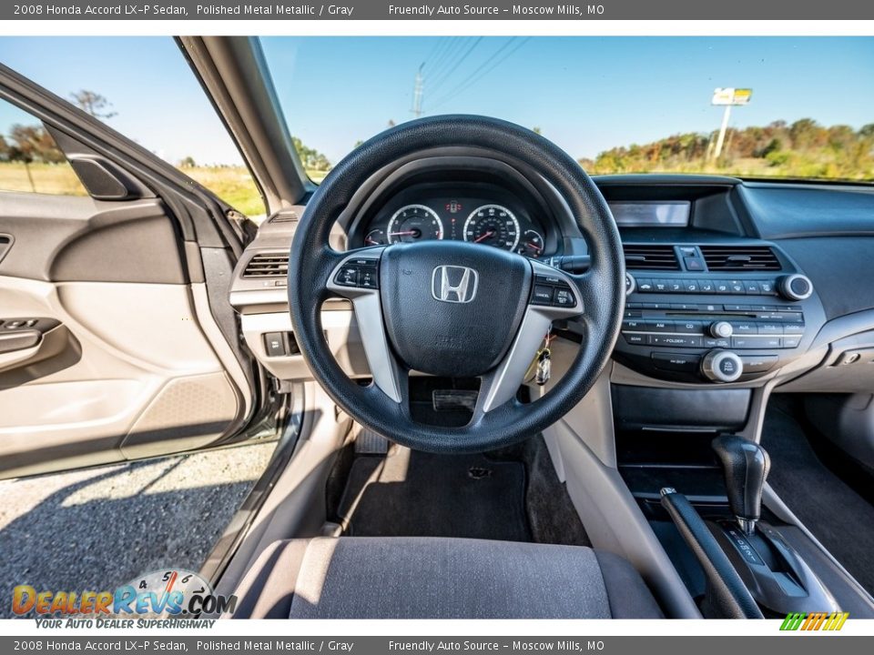 2008 Honda Accord LX-P Sedan Polished Metal Metallic / Gray Photo #14