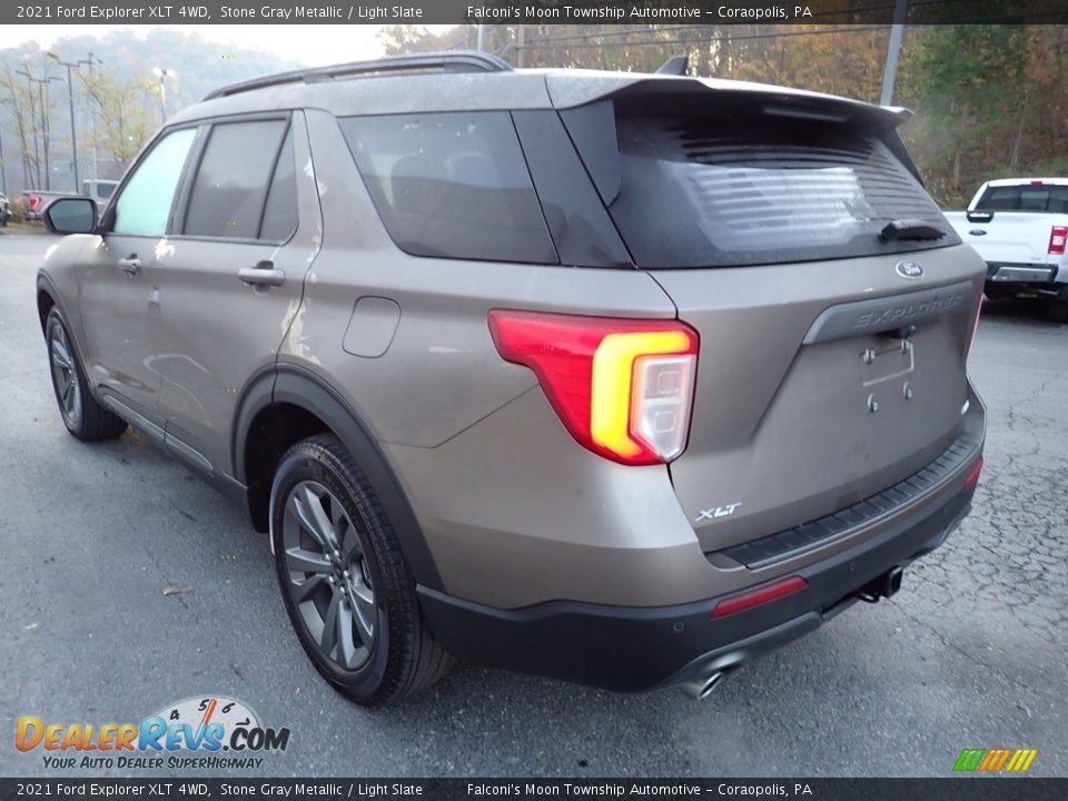 2021 Ford Explorer XLT 4WD Stone Gray Metallic / Light Slate Photo #5