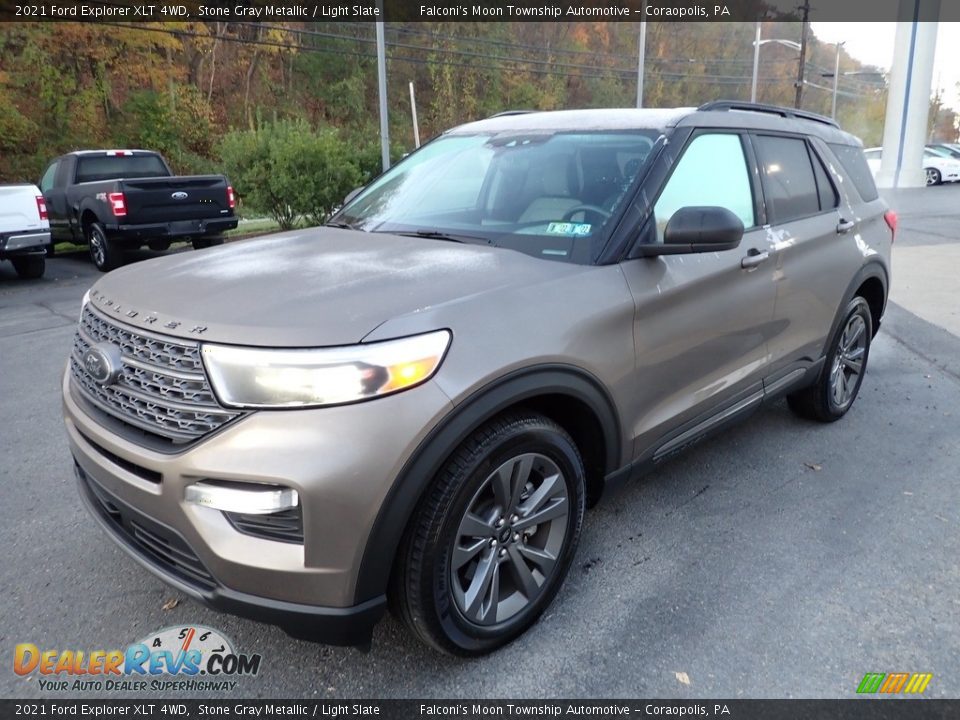 2021 Ford Explorer XLT 4WD Stone Gray Metallic / Light Slate Photo #7