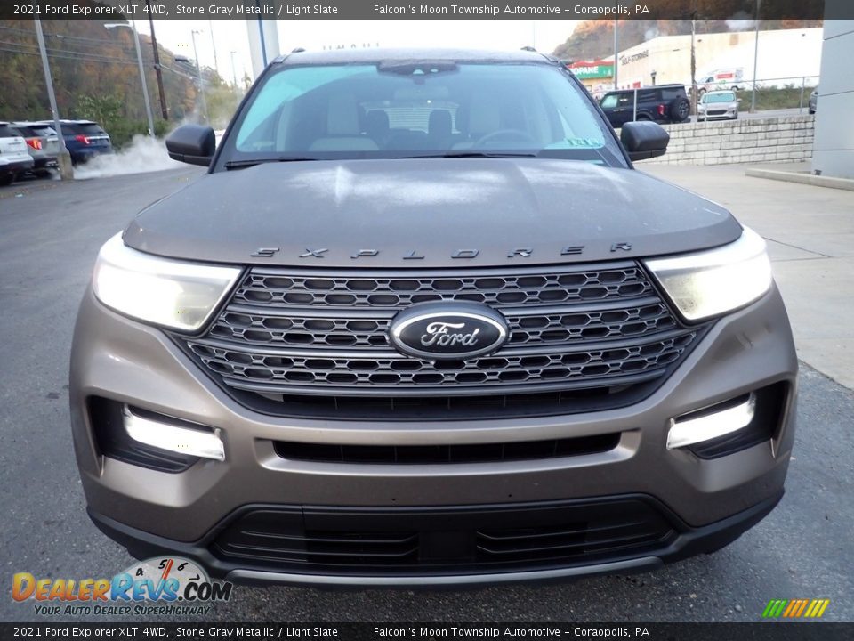 2021 Ford Explorer XLT 4WD Stone Gray Metallic / Light Slate Photo #8