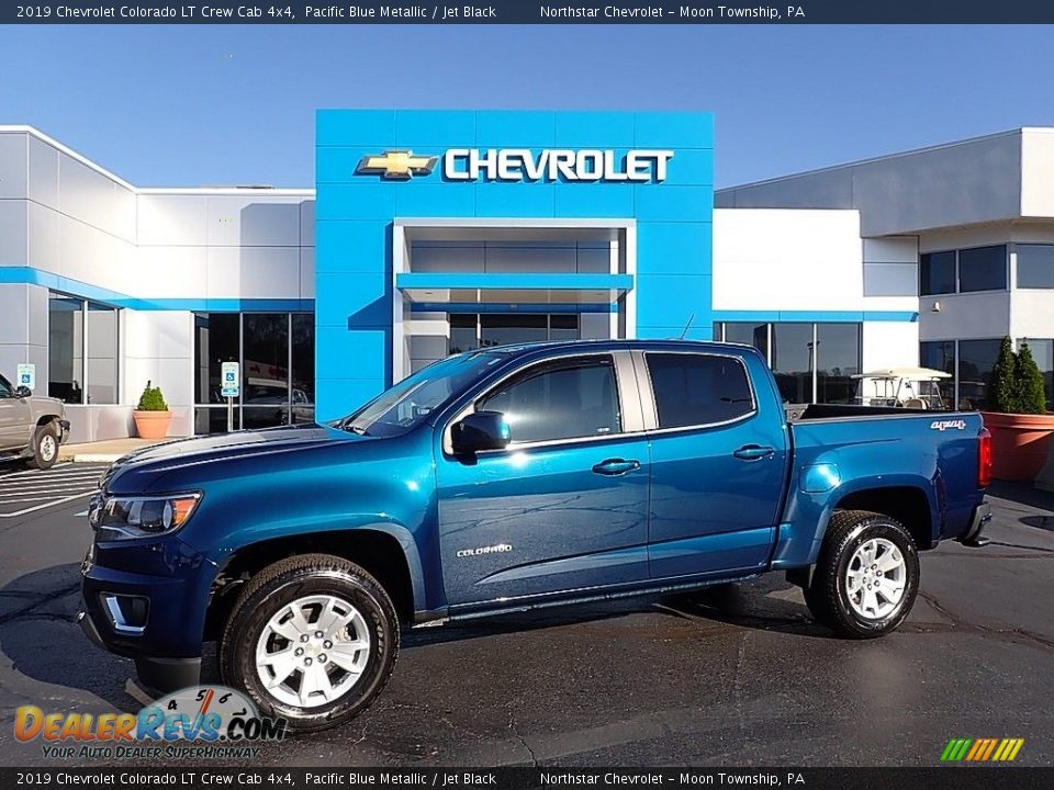 2019 Chevrolet Colorado LT Crew Cab 4x4 Pacific Blue Metallic / Jet Black Photo #1