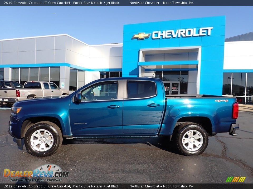 2019 Chevrolet Colorado LT Crew Cab 4x4 Pacific Blue Metallic / Jet Black Photo #3