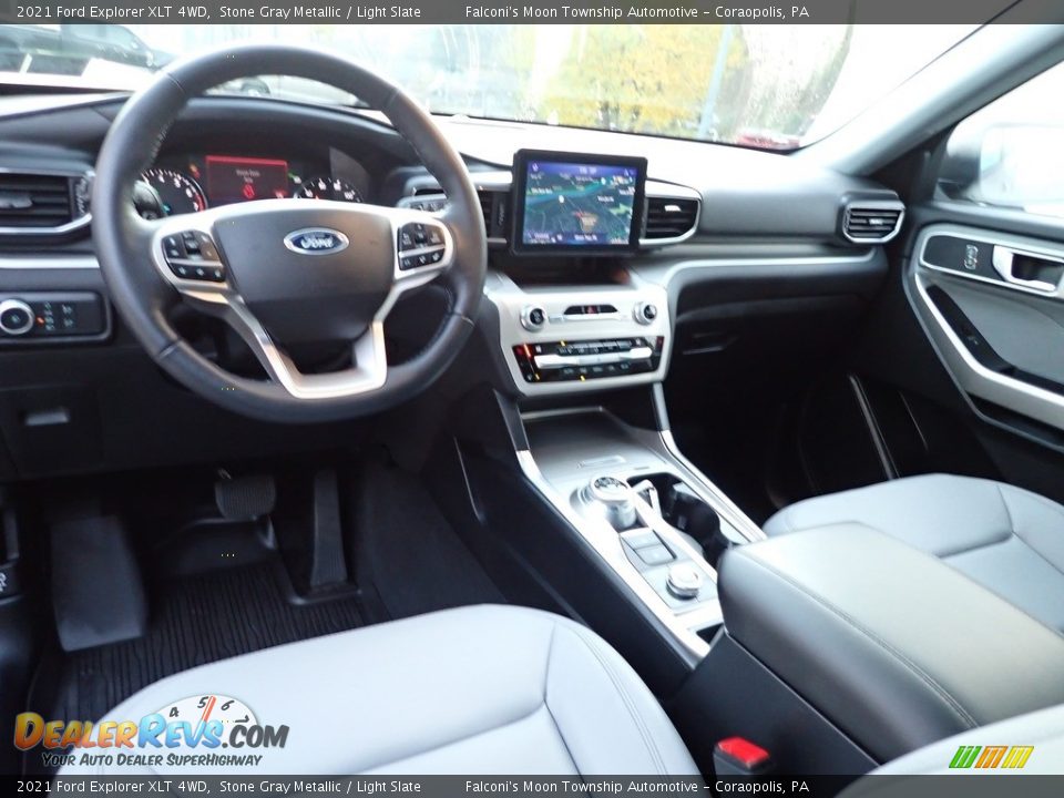 Light Slate Interior - 2021 Ford Explorer XLT 4WD Photo #20