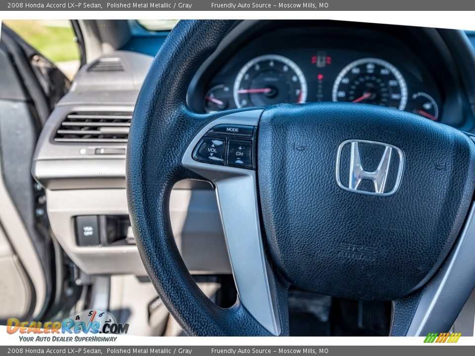 2008 Honda Accord LX-P Sedan Polished Metal Metallic / Gray Photo #31