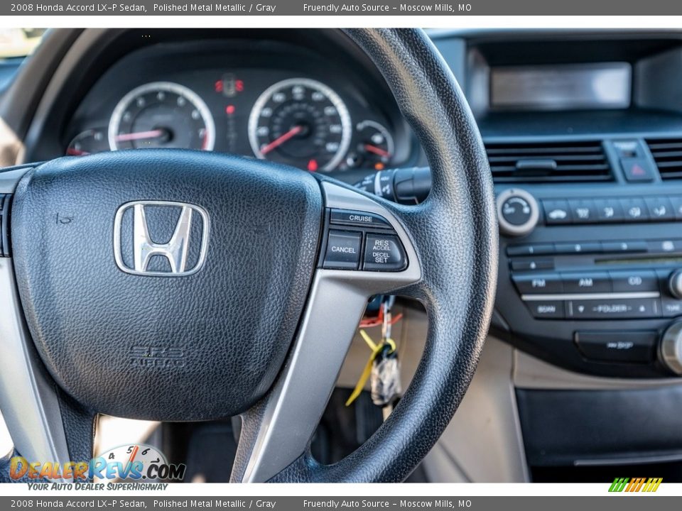 2008 Honda Accord LX-P Sedan Polished Metal Metallic / Gray Photo #32