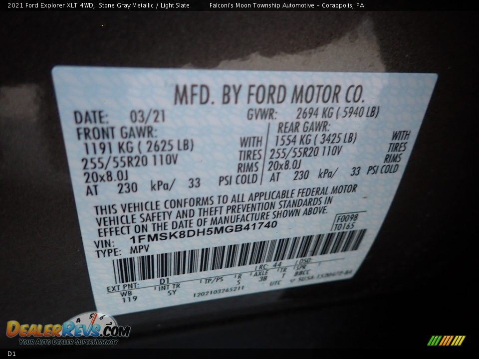 D1 - 2021 Ford Explorer