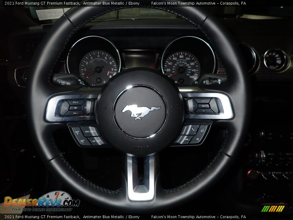 2021 Ford Mustang GT Premium Fastback Antimatter Blue Metallic / Ebony Photo #19