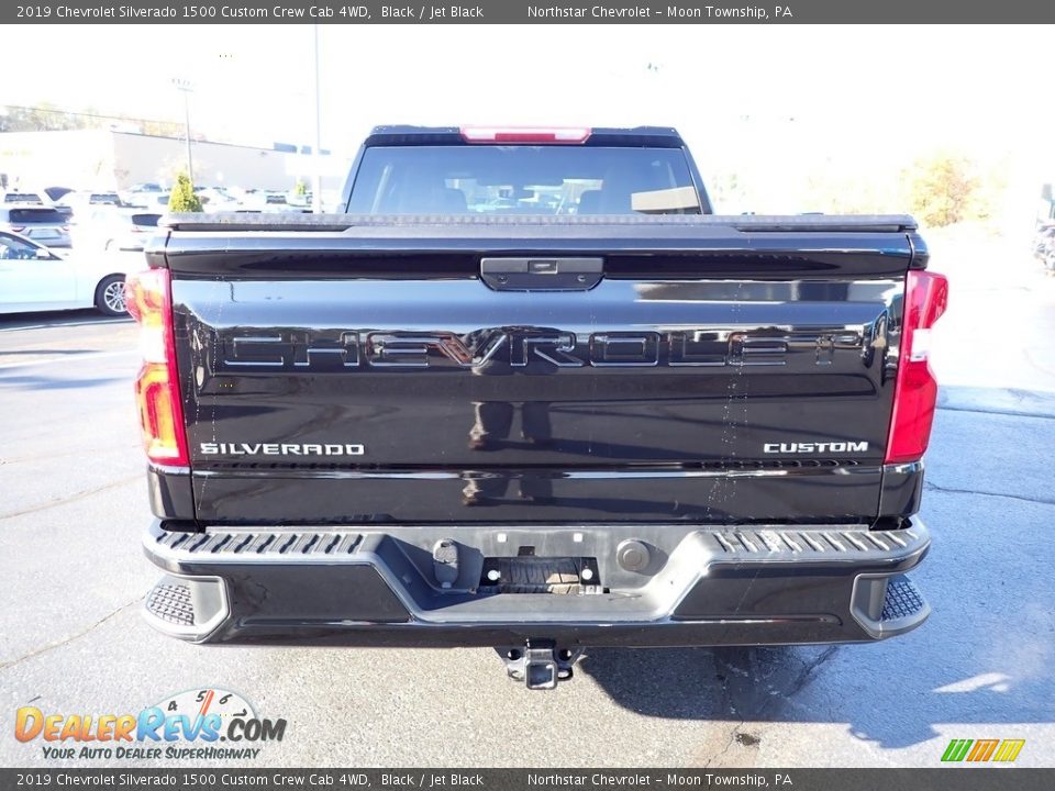 2019 Chevrolet Silverado 1500 Custom Crew Cab 4WD Black / Jet Black Photo #6