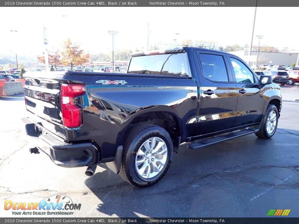 2019 Chevrolet Silverado 1500 Custom Crew Cab 4WD Black / Jet Black Photo #8