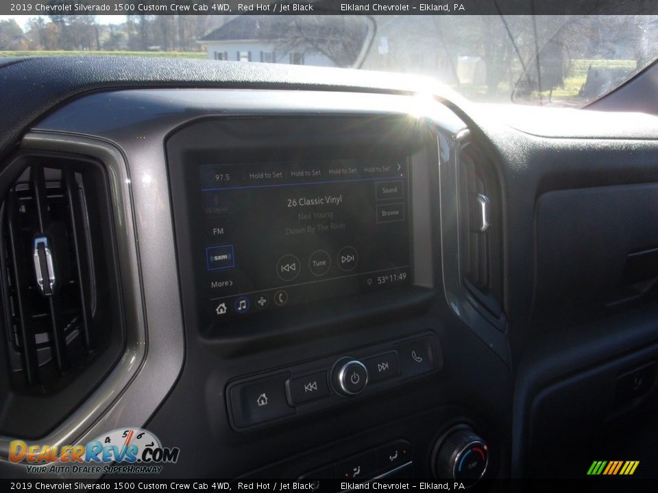 2019 Chevrolet Silverado 1500 Custom Crew Cab 4WD Red Hot / Jet Black Photo #27
