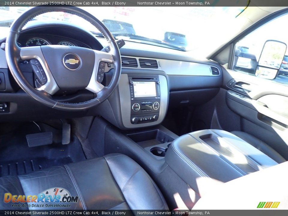 Ebony Interior - 2014 Chevrolet Silverado 2500HD LTZ Crew Cab 4x4 Photo #10