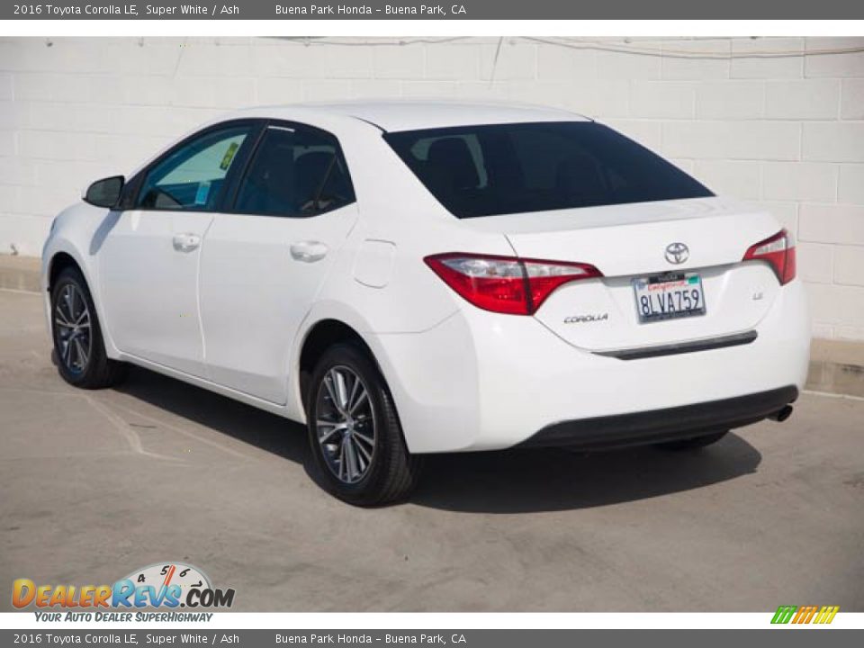 2016 Toyota Corolla LE Super White / Ash Photo #2