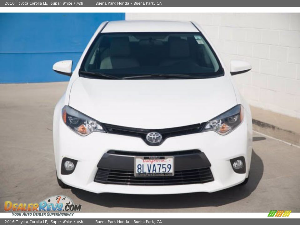 2016 Toyota Corolla LE Super White / Ash Photo #7