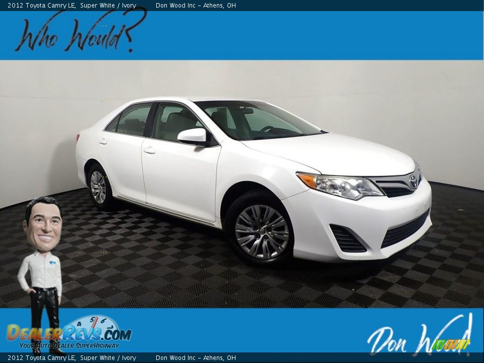2012 Toyota Camry LE Super White / Ivory Photo #1