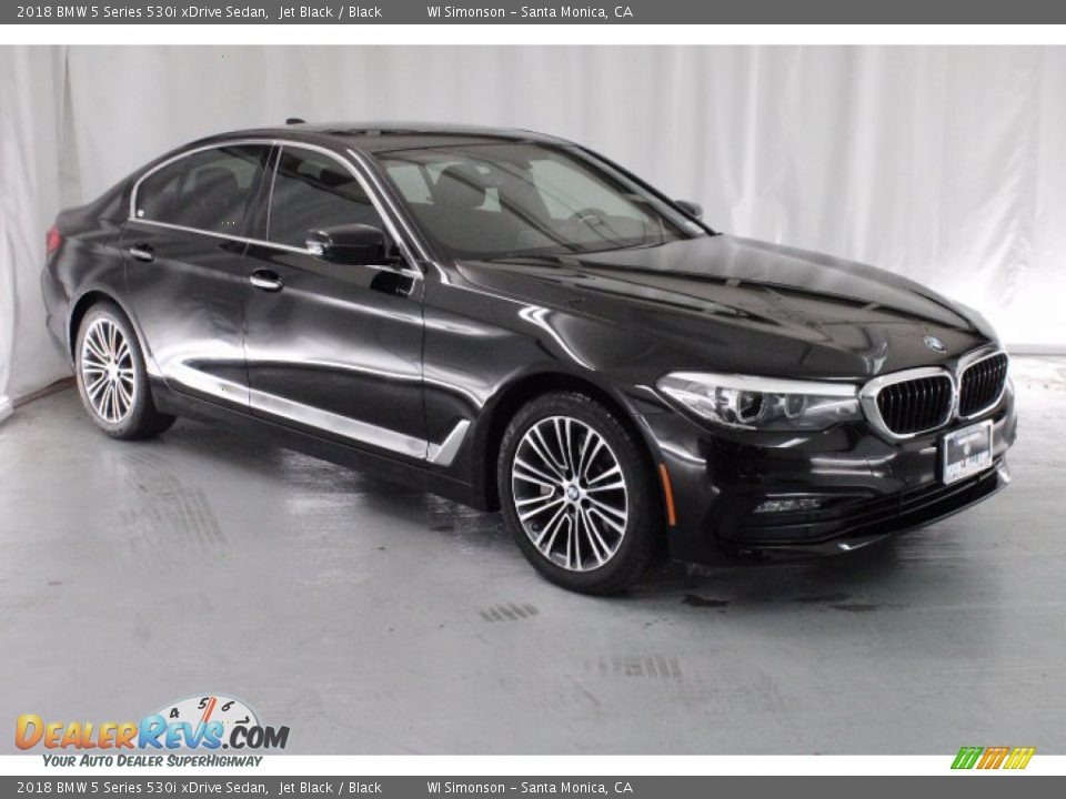 2018 BMW 5 Series 530i xDrive Sedan Jet Black / Black Photo #1